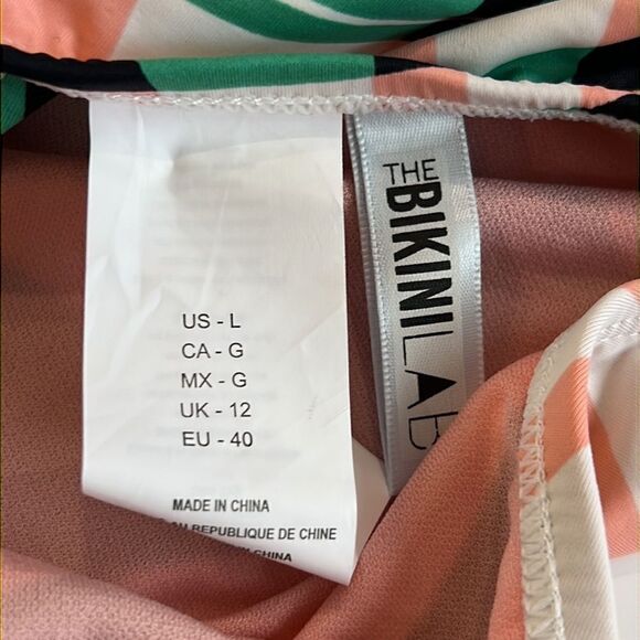 NWOT Bikini Lab Sonic Boom Tropical Hipster Bikini Large - Picture 6 of 10